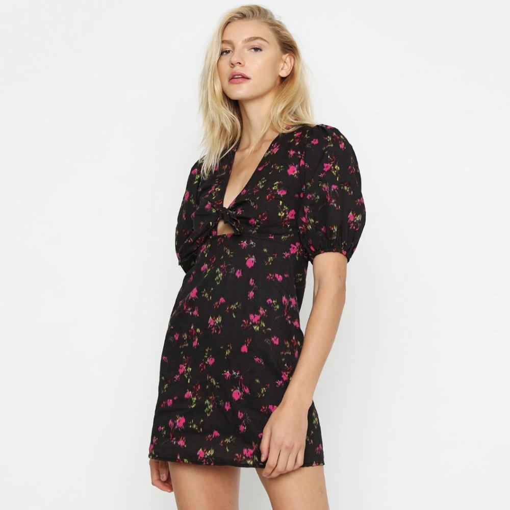 Pam & Gela Neon Ditsy Dress sz Small
